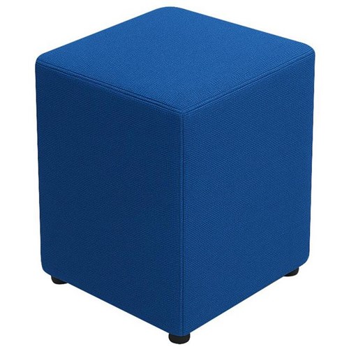 Ottoman Square 350mm Poly Fabric/Electric Blue