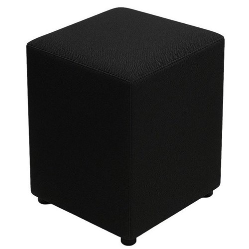 Ottoman Square 350mm Poly Fabric/Ebony Black