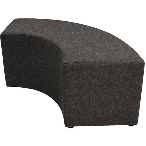 Curved Quarter Ottoman 1500mm Poly Fabric/Graphite Grey