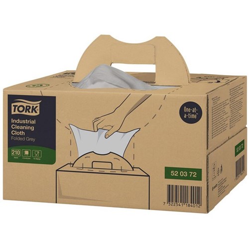 Tork W7 Industrial Cleaning Cloths 415x355mm Grey 520372, Box of 210