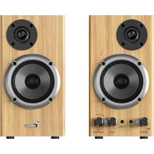Genius SP-HF520BT Bluetooth 2-Way Wooden Speakers Pine