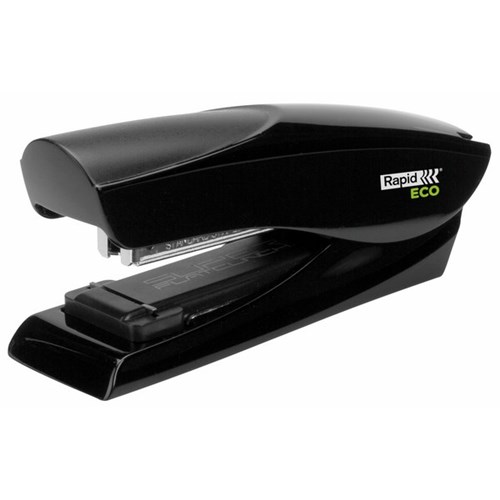 Rapid Full Strip Eco Stapler Flatclinch Black