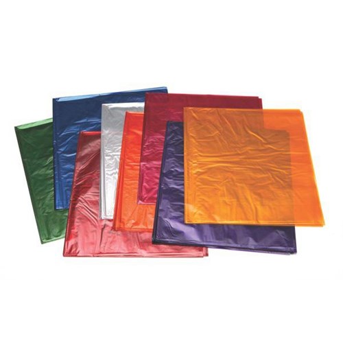 OfficeMax Cellophane Sheets 750x1000mm Assorted Colours, Pack of 25