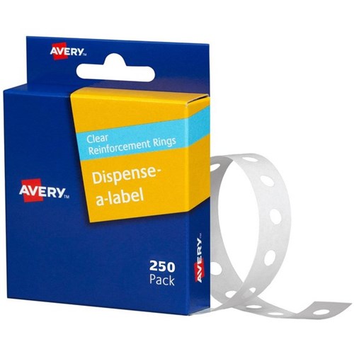 Avery Reinforcement Rings Clear, Pack of 250