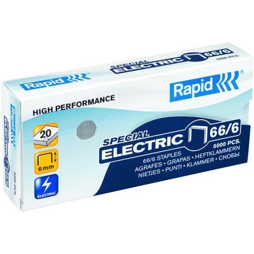 Rapid Staples 66/6 6mm, Box of 5000