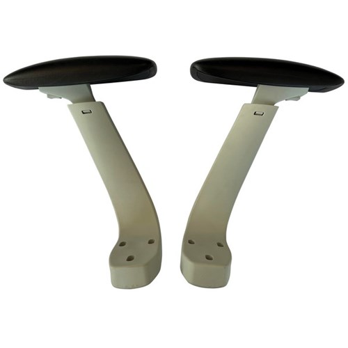 Buro Adjustable Armrests for Buro Force Chair Black Pads/Light Grey, Set of 2