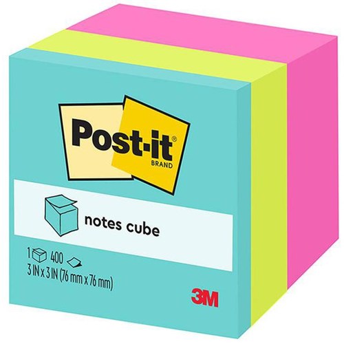 Post-it® Notes 654 Memo Cube 76x76mm Pink Wave
