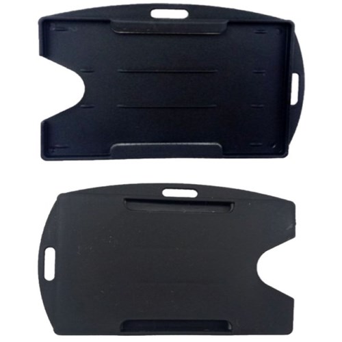 ID Card Holder Single Sided Rigid Black