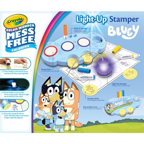 Crayola Colour Wonder Magic Bluey Light Up Stamper Kit