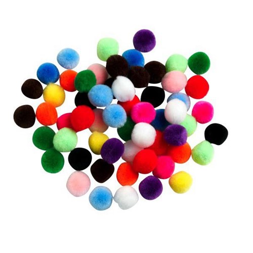 Craft Workshop Pom Poms Mini 10mm Assorted Colours, Pack of 200