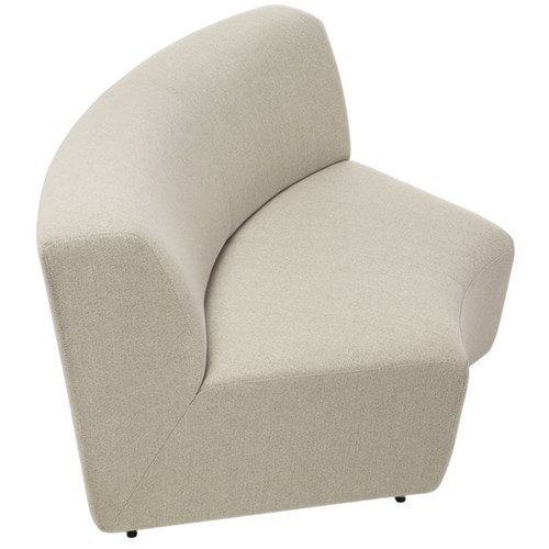 Eden Anchor Modular Internal Curve Sofa Polyester Fabric/Natural Oatmeal