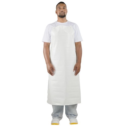 IDAS PVC Apron with Metal Clips 900x1350mm White