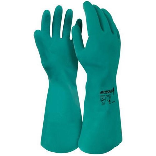 Armour Nitrile Gloves Flock Free 330mm Large, Carton of 144 Pairs