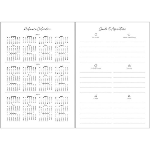 Collins A5 Designer Planner Week To View Undated Abstract