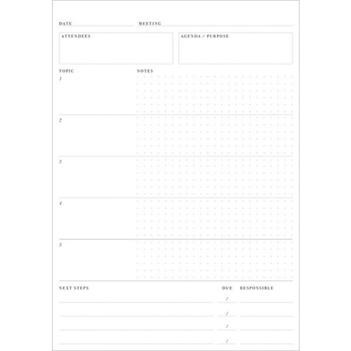 Collins B5 Meeting Pad 50 Sheets Navy