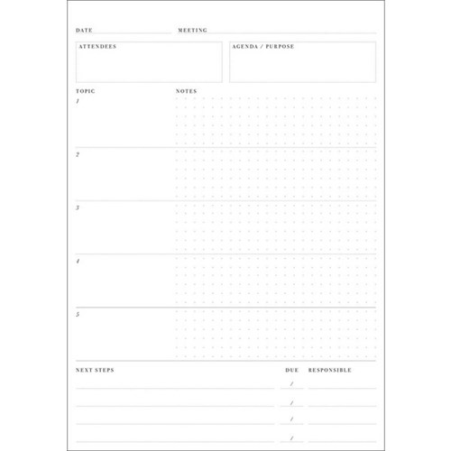 Collins B5 Meeting Pad 50 Sheets Mulberry