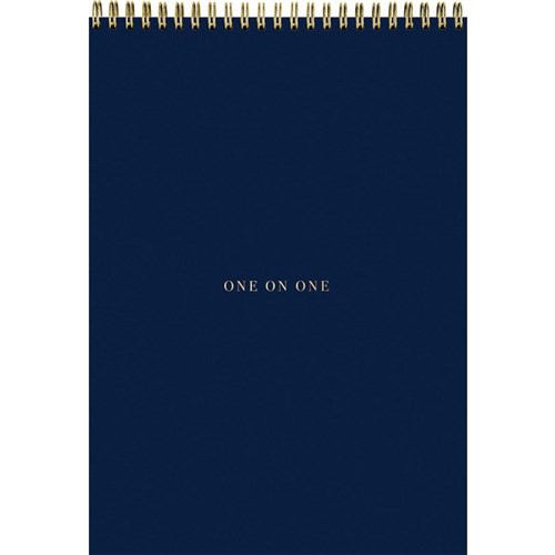 Collins B5 1 On 1 Meetings Pad 50 Sheets Navy