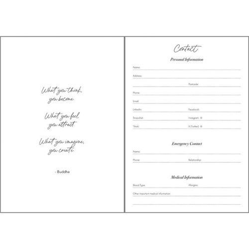 Collins A5 Designer Planner Day Per Page Undated Abstract