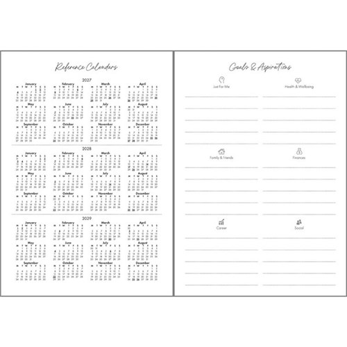 Collins A5 Designer Planner Day Per Page Undated Abstract