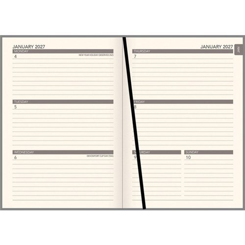 Collins A53 Diary A5 Week to View 2027 Executive NZ Artist Assorted Designs