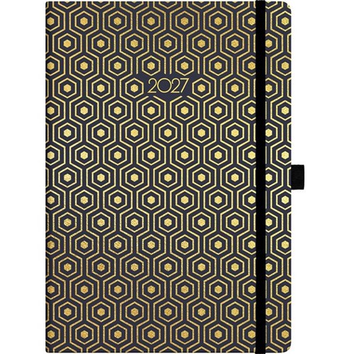 Collins A53 Diary A5 Week To View 2027 Foil Geometric Assorted Designs