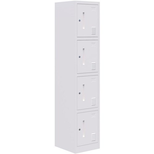 Fortis Locker 4 Door Latch Lock 1850x380x450mm White