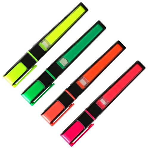 Warwick Liquid Ink Stubby Highlighters Assorted Colours, Pack of 4