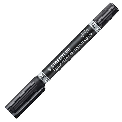 Staedtler Lumocolor 348 Black Double Ended Permanent Marker