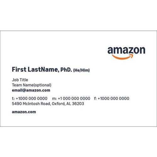 Amazon Business Cards, Pack of 250