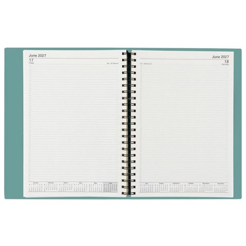 Cumberland A5 Soho Diary Day Per Page 2027 Jade Frost