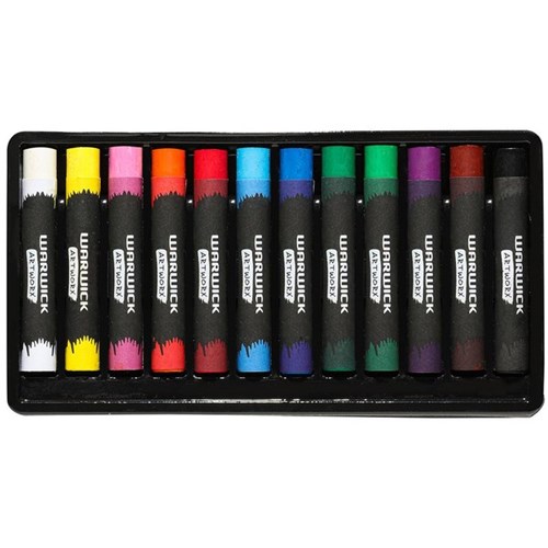 Warwick Artworx Oil Pastels Assorted Colours, Pack of 12