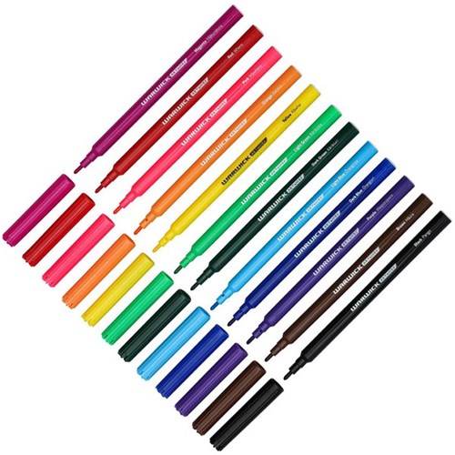Warwick Artworx Felt Tip Pens Assorted Colours, Pack of 12