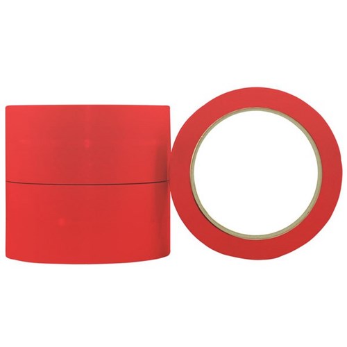 Pomona Vinyl Tape S350R 36mm x 66m Red, Carton of 48 Rolls