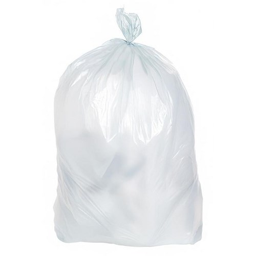 Rubbish Bags Clear 630x900mm 35 Micron 60L, Pack of 50