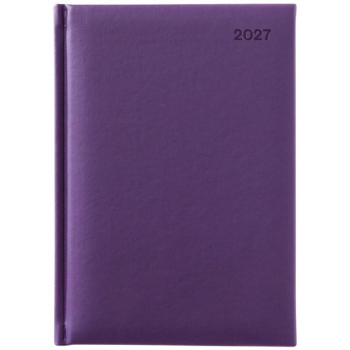 Winc A41 1/2 Hour Appointment Diary Soft Touch A4 1 Day Per Page 2027 Purple