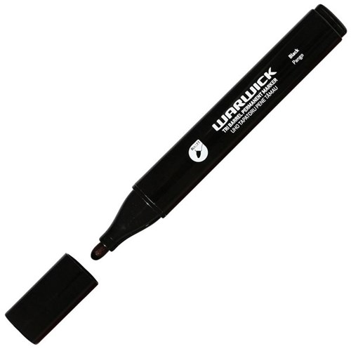 Warwick Tri Barrel Permanent Marker Bullet Tip Black