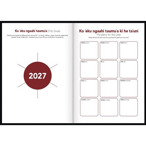 Tusi B51 Bilingual Palani Faka‘aho Diary Day Per Page 2027