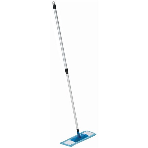Raven Glide Mop With Telescopic Handle & Microfibre Pad Twin Pack