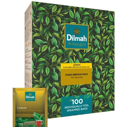 Dilmah Enveloped Lemon Tea Bags Box of 100
