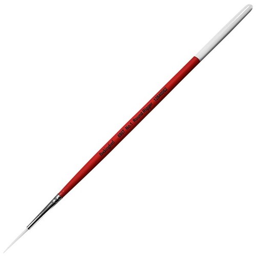 Bockingford 6907 Premium Round Rigger Paint Brush White Taklon No. 1 1.2mm