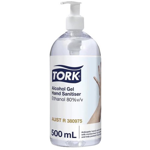 Tork Alcohol Gel Hand Sanitiser 500ml, Carton of 12