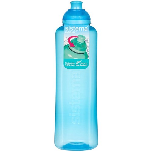 Sistema Swift Squeeze Drink Bottle 480ml Assorted Colours