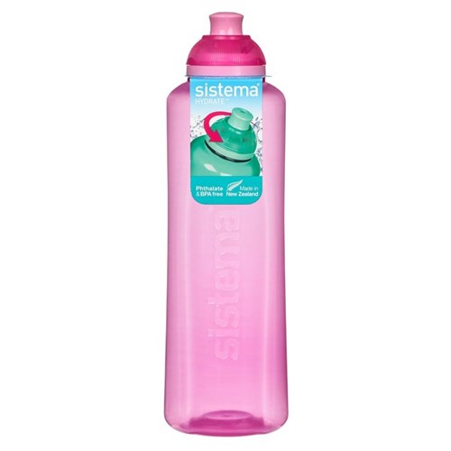 Sistema Swift Squeeze Drink Bottle 480ml Assorted Colours