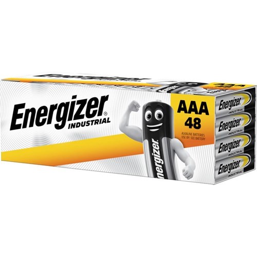 Energizer Industrial AAA Alkaline Batteries, Box of 48