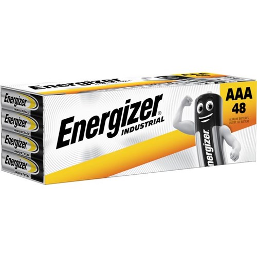Energizer Industrial AAA Alkaline Batteries, Box of 48