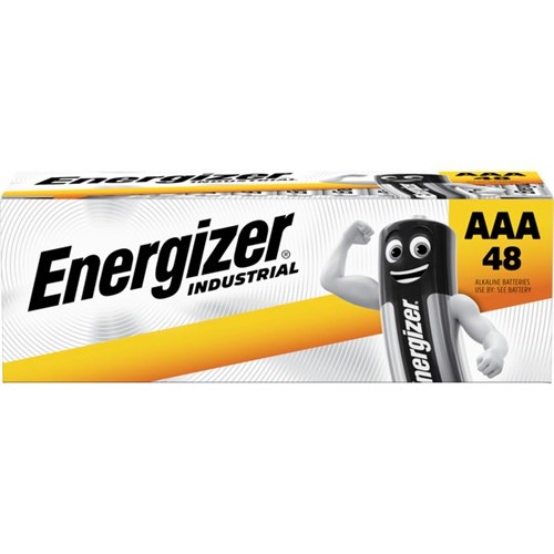 Energizer Industrial AAA Alkaline Batteries, Box of 48
