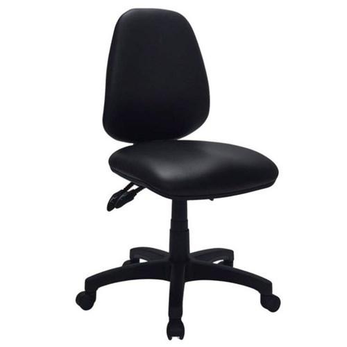Matrix Plus Task Chair High Back 3 Lever Unassembled Lustrell Charisma Vinyl Black/Black