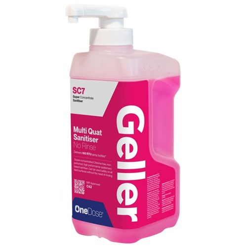Geller OneDose SC7 Multi Quat No Rinse Sanitiser 1 Litre