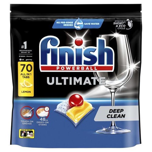 Finish Ultimate Dishwashing Tablets Lemon, Pack of 70