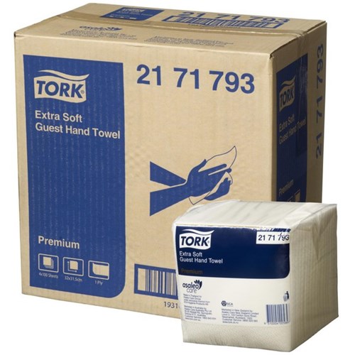 Tork Premium Extra Soft Guest Hand Towels, Carton of 4 Packs of 100